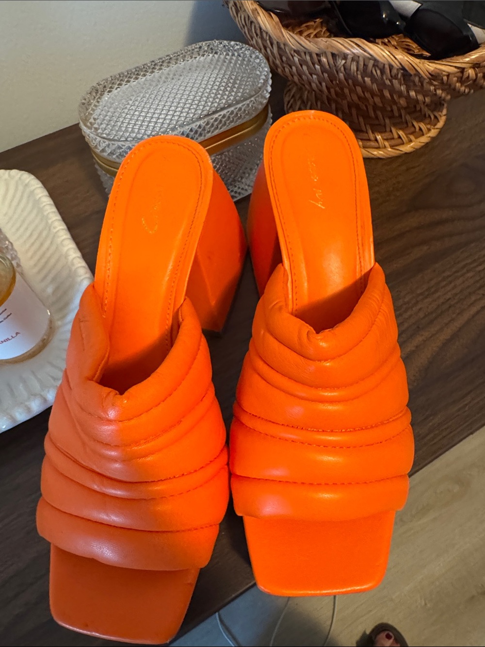 Circus by Sam Edelman Orange Platforms Mules